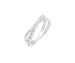 Elli - Avvolgimento Elegante con Cristalli in Argento Sterling 925 Anelli 1 pieces female
