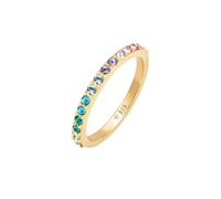 Elli - Banda Arcobaleno Multicolore Elegante Tendenza con Cristalli in Argento Sterling 925 Anelli 1 pieces female
