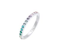 Elli - Banda Arcobaleno Multicolore Elegante Tendenza con Cristalli in Argento Sterling 925 Anelli 1 pieces female