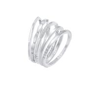 Elli - Banda di anelli impilabili Set di 5 in argento sterling 925 Anelli 1 pieces female