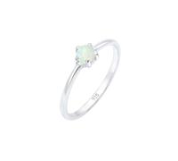 Elli - Banda di Base Geo con Opale Sintetico in Argento Sterling 925 Anelli 1 pieces female