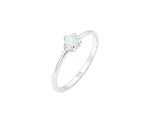 Elli - Banda di Base Geo con Opale Sintetico in Argento Sterling 925 Anelli 1 pieces female