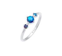 Elli - Banda Geo Vintage Tendenzia con Opale Sintetico in Argento Sterling 925 Anelli 1 pieces female