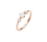 Elli - Banda Geo Vintage Tendenzia con Opale Sintetico in Argento Sterling 925 Anelli 1 pieces female
