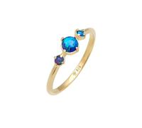 Elli - Banda Geo Vintage Tendenzia con Opale Sintetico in Argento Sterling 925 Anelli 1 pieces female