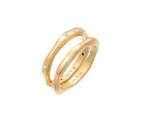 Elli - Banda Set di 2 di Base con Cristalli di Zirconia in Argento Sterling 925 Anelli 1 pieces female
