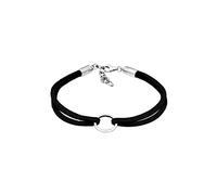 Elli Bracciale con cerchio Geo Velour effetto pelle Trend in argento 925