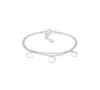 Elli Bracciale da donna a cerchio piastrine strato geo in argento sterling 925, 16 centimeters, Argento sterling, Senza gemme