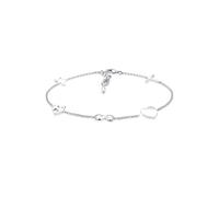 Elli Bracciale da donna con ciondolo a forma di croce, con simbolo dell'infinito, in argento Sterling 925