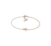 Elli Bracciale Donne Cuore Intrecciato Connessione in Argento Sterlino 925 Placcato Oro Rosa
