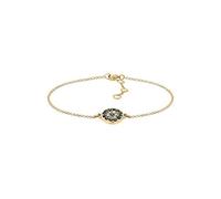 Elli Bracciale da Donna in Argento 925 con Occhio del Diavolo e Cristalli, Taglio Brillante