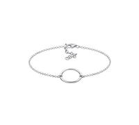 Elli Bracciale da donna in argento Sterling 925 con cerchio della vita, placcato oro, lunghezza 18 cm