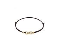Elli Bracciale Donna Simbolo dell'Infinito Tendenza con Banda Tessile in Argento Sterling 925