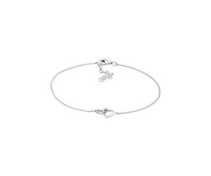 Elli Bracciale Donne Cuore Intrecciato Connessione in Argento Sterlino 925 Placcato Oro Rosa
