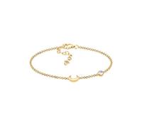Elli Bracciale Donne Mezzaluna Stella Filigrana con Pietra di Luna in Argento Sterlino 925 Placcato Oro