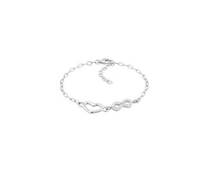 Elli - Bracciale senza pietra Cuore Cristalli di vetro Bianco 925 Sterling Silver Bracciali e Braccialetti 1 pieces female