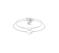 Elli - Braccialetto per bambini in argento Sterling 925 con ciondolo a forma di cuore per madre e bambino, lunghezza 16 cm