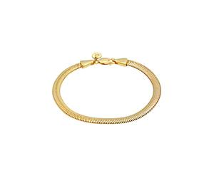 Elli Bracelet Ladies Flat Elegant Snake Chain Herringbone Trend In 925 Sterling Silver Gold Plated