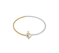 Elli - Catena a cordoncino cerchio barra bicolore in argento sterling 925 Bracciali e Braccialetti 1 pieces female