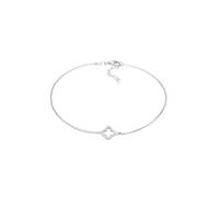 Elli - cavigliera trifoglio ciondolo portafortuna con zirconi in Argento Sterling 925 Gioielli per i piedi 1 pieces female