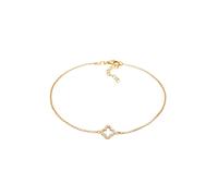 Elli - cavigliera trifoglio ciondolo portafortuna con zirconi in Argento Sterling 925 Gioielli per i piedi 1 pieces female