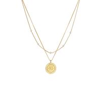 Elli - Ciondolo a forma di moneta con pietre di zirconia in argento sterling 925 Collane 1 pieces female
