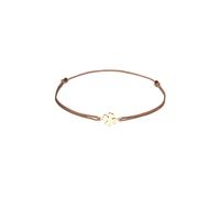 Elli - Ciondolo a forma di trifoglio della fortuna con nylon in argento sterling 925 placcato oro Bracciali e Braccialetti 1 pieces female