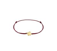 Elli - Ciondolo a forma di trifoglio della fortuna con nylon in argento sterling 925 placcato oro Bracciali e Braccialetti 1 pieces female