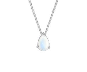 Elli - Ciondolo a goccia di base con pietra di luna in argento sterling 925 placcato oro Collane 1 pieces female