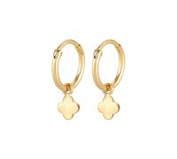 Elli - Ciondolo creolo Trifoglio Fortuna Symbol Talisman in argento sterling 925 Orecchini 1 pieces female