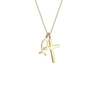 Elli - Ciondolo Croce Pesce in Argento Sterling 925 Collane 1 pieces female