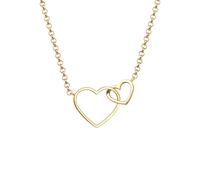 Elli - Ciondolo Cuore Intrecciato in Argento Sterling 925 Placcato Oro Collane 1 pieces female