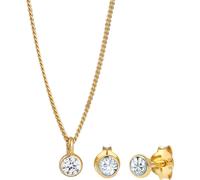 Elli - Ciondolo di Base Solitario Set Orecchini a Perno con Cristalli in Argento Sterling 925 Set gioielli 1 pieces female