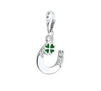 Elli - Ciondolo Ferro di Cavallo Trifoglio con Cristalli in Argento Sterling 925 Collane 1 pieces female