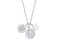 Elli - Ciondolo FioreFacciaDisc Lettera L in argento sterling 925 Collane 1 pieces female