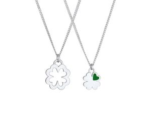 Elli - Ciondolo Madre Bambino Set Shamrock in argento sterling 925 Collane 1 pieces female