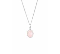 Elli - Ciondolo ovale Minimal Trend Basic con quarzo rosa in argento 925 Collane 1 pieces female
