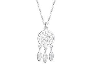 Elli - Ciondolo Piuma Acchiappasogni Boho in Argento Sterling 925 Collane 1 pieces female