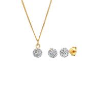 Elli - Ciondolo Sfera Set Orecchini a Perno con Cristalli in Argento Sterling 925 Set gioielli 1 pieces female