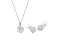 Elli - Ciondolo Sfera Set Orecchini a Perno con Cristalli in Argento Sterling 925 Set gioielli 1 pieces female