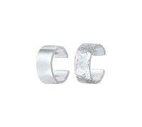 Elli - Clip per orecchio di base martellate in Argento Sterling 925 Orecchini 1 pieces female