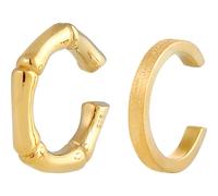 Elli - Clip per Orecchio Set Bambù Minimale di Base Estate in Argento Sterling 925 Orecchini 1 pieces female