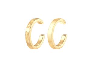 Elli - Clip per Orecchio Set di 2 Aspetto Organico Minimale di Base Regolabile in argento sterling 925 Orecchini 1 pieces female