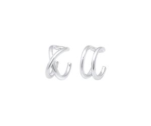 Elli - Clip per Orecchio Set Geo di Base Minimale in Argento Sterling 925 Placcato Oro Rosa Orecchini 1 pieces female