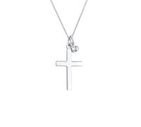 Elli - Ciondolo croce Religione senza tempo con cristallo in argento sterling 925 Collane 1 pieces female
