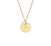 Elli Collana Ciondolo piatto donna Vintage organico con pietra di luna in argento 925