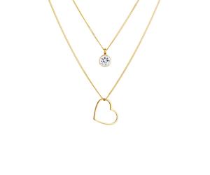 Elli - Collana con ciondolo a forma di cuore e cristalli in argento sterling 925 Collane 1 pieces female
