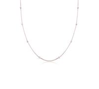 Elli Collana con Cristallo da Donna, in Argento 925, Oro Rosa (Rosegold), Misura 45