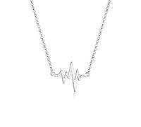 Elli Collana Donne Battito del Cuore Amore in Argento Sterlino 925 – Misura 45