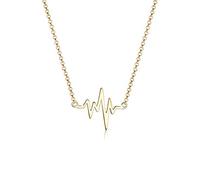 Elli Collana con Pendente da Donna, in Argento 925, Oro, Misura 45